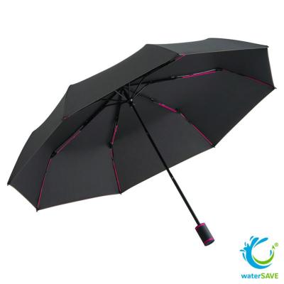 Parapluie de poche noir en toile recyclée