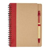 Carnet de notes recyclé avec stylo