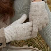 Gants en maille côtelée