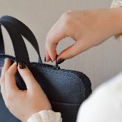 Sac ordinateur portable en simili cuir végétalien