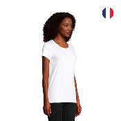 T-shirt à col rond en coton - Femme - Made in France
