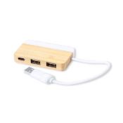 Port USB en bambou et extrait de marbre