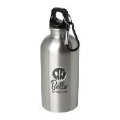 Bouteille d'eau en aluminium avec mousqueton - 400 ml