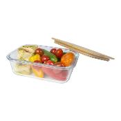 Boîte repas en verre et bambou