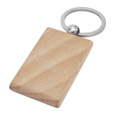 Porte-clés rectangulaire en bois de hêtre