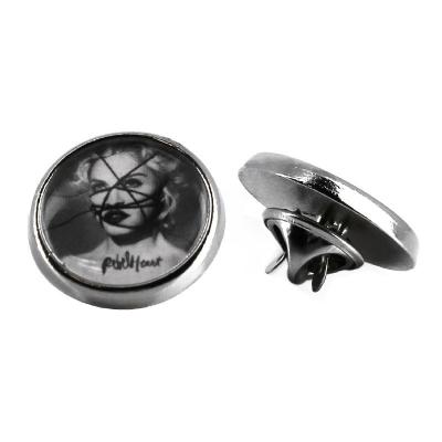 Pin's rond avec attache papillon - 20 mm