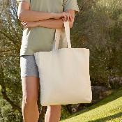 Large sac shopping en coton canvas