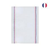 Torchon avec bandes tricolores - 100% coton