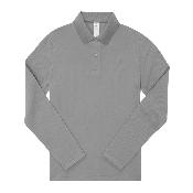 Polo manches longues en coton - Femme - 210 g