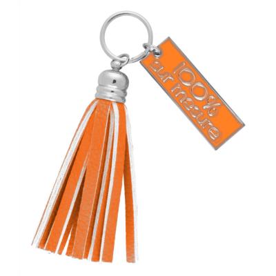 Porte-clés avec pompon et breloque