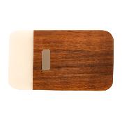 Planche à découper en acacia et marbre blanc