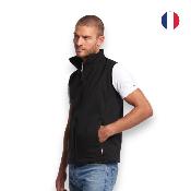 Bodywarmer softshell en polyester recyclé - Homme - Made in France