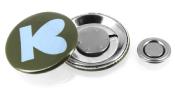 Badge rond avec coque en métal - 32 mm