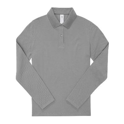 Polo manches longues en coton - Femme - 210 g