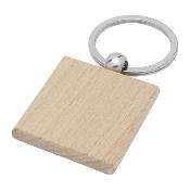 Porte-clés carré en bois de hêtre