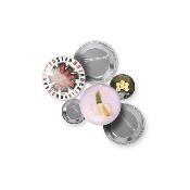 Badge rond avec pingle - Made in Europe