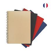Carnet à spirale A5 en cuir recyclé
