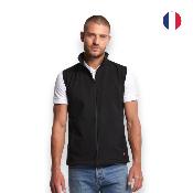 Bodywarmer softshell en polyester recyclé - Homme - Made in France