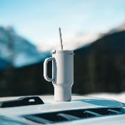 Mug à double paroi en acier inoxydable recyclé - 480 ml