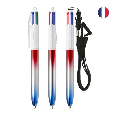 BIC® 4 Colours® Flags Collection avec Lanyard