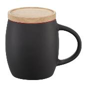 Mug céramique avec dessous de verre en bois - 400ml