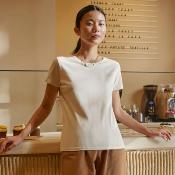 T-shirt à col rond - Femme - 185 g