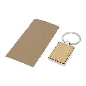 Porte-clés rectangulaire en bambou