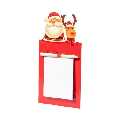 Bloc-mémo magnétique avec figurines de Noël