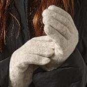 Gants en maille côtelée