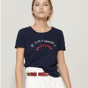 T-shirt à col rond en coton - Femme - Made in France