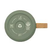Tasse en acier inoxydable avec poignée en bois - 360 ml