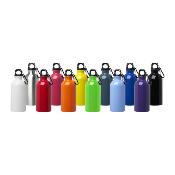 Bouteille d'eau en aluminium avec mousqueton - 400 ml