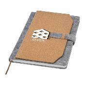 Carnet A5 en feutrine recyclée et liège
