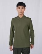 Polo manches longues en coton pour Homme - 180 g