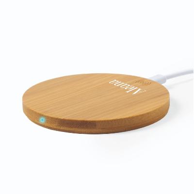 Chargeur sans fil en bambou