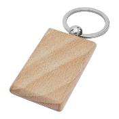 Porte-clés rectangulaire en bois de hêtre