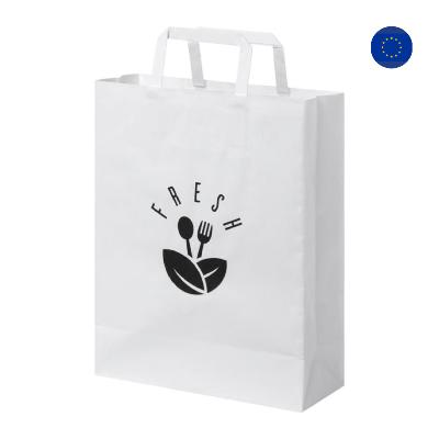 Sac en papier kraft avec poignées plates - 80g