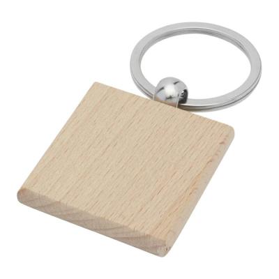 Porte-clés carré en bois de hêtre