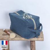Trousse de toilette en lin lavé