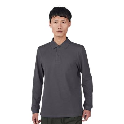 Polo manches longues en coton - Homme - 180 g