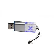 Clé USB en métal avec logo lumineux
