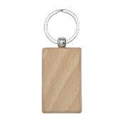 Porte-clés rectangulaire en bois de hêtre
