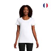 T-shirt à col rond en coton - Femme - Made in France