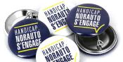 Badge rond avec coque en métal - 32 mm