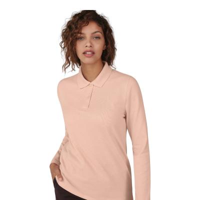 Polo manches longues en coton - Femme - 210 g