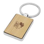 Porte-clés rectangulaire en bambou