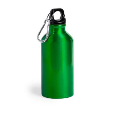 Gourde en aluminium et mousqueton - 400 ml