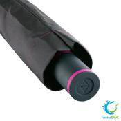 Parapluie de poche noir en toile recyclée