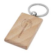 Porte-clés rectangulaire en bois de hêtre
